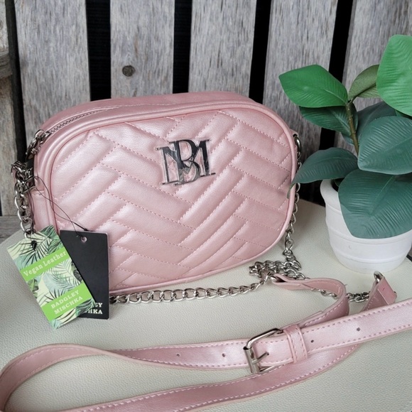 Badgley Mischka Blush Quilted Crossbody Bag - Picture 3 of 10